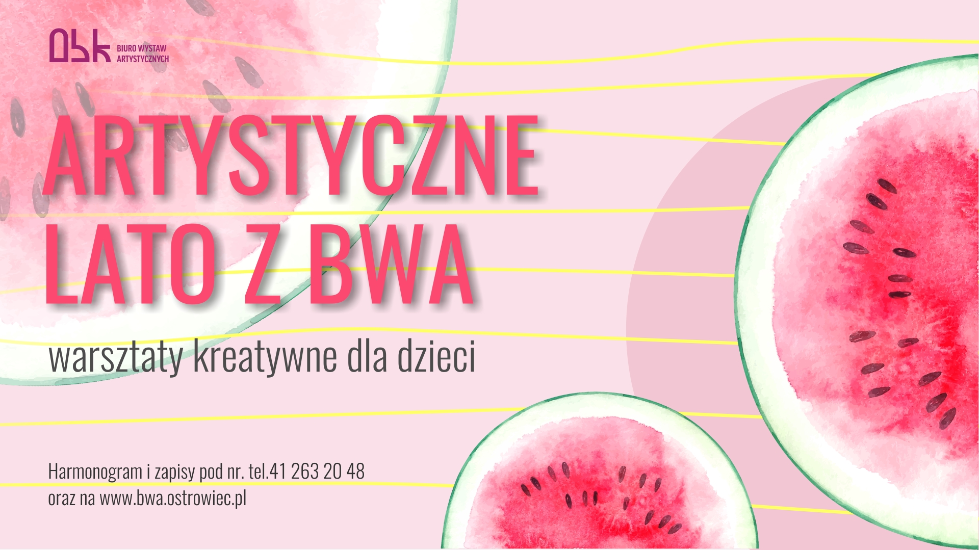 Wydarzenie: Artystyczne lato z BWA Ostrowiec!, Kiedy? 2024-07-01 10:00, Gdzie? Ostrowiec Świętokrzyski