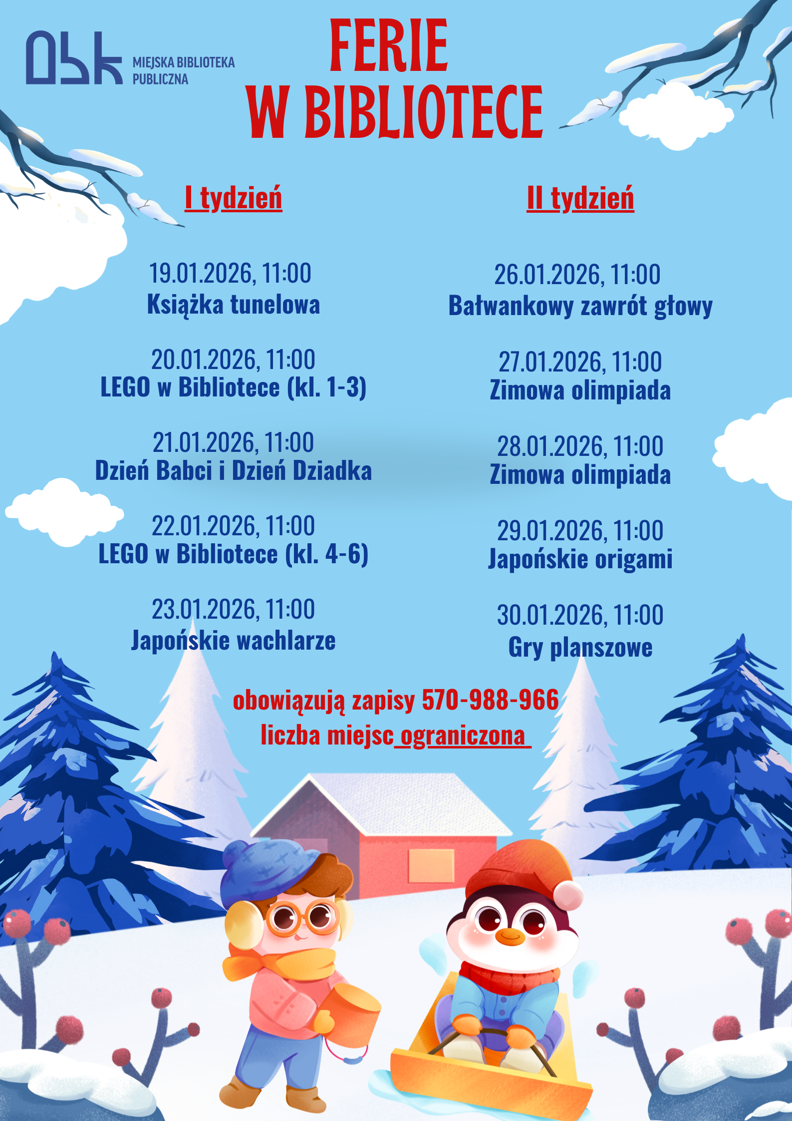 wydarzenie: Ferie w Bibliotece