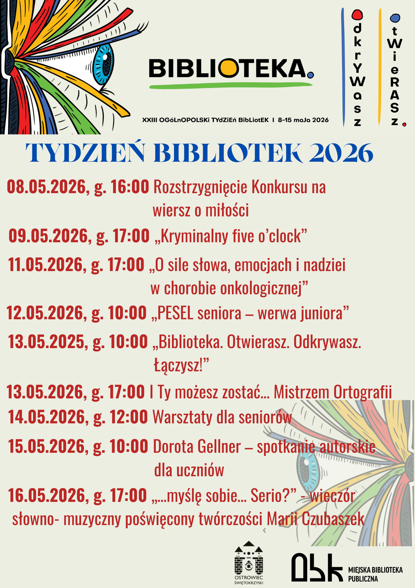 wydarzenie: TYDZIEŃ BIBLIOTEK 2026