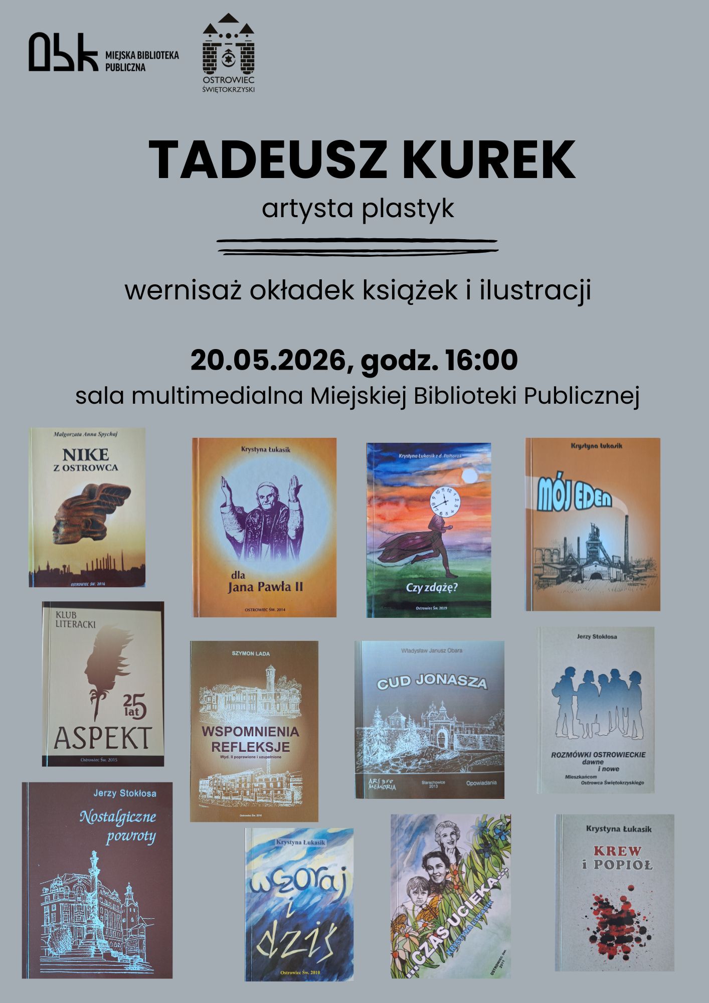 wydarzenie: Tadeusz Kurek – „Wernisaż okładek książek i ilustracji”