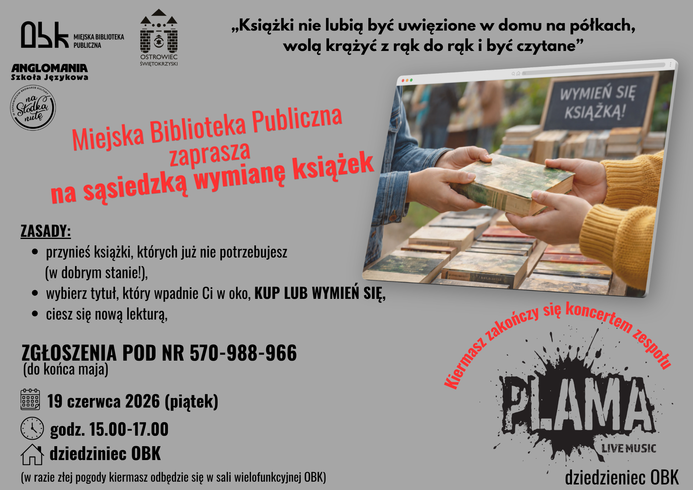 wydarzenie: Sąsiedzka wymiana książek