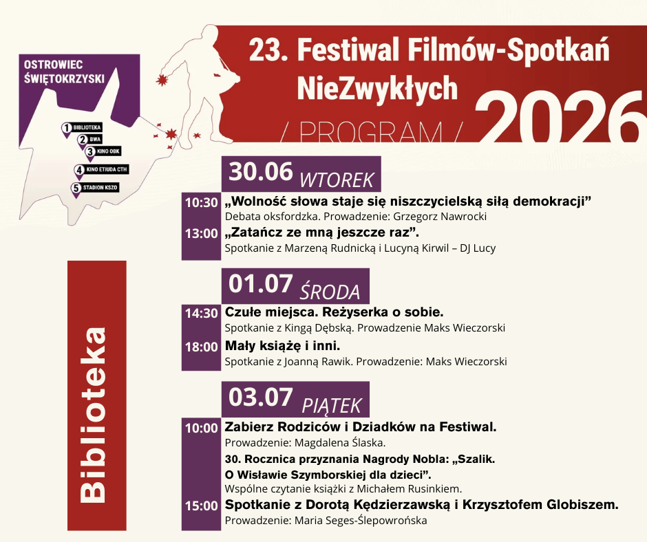 wydarzenie: 23. FESTIWAL FILMÓW – SPOTKAŃ NieZwykłych