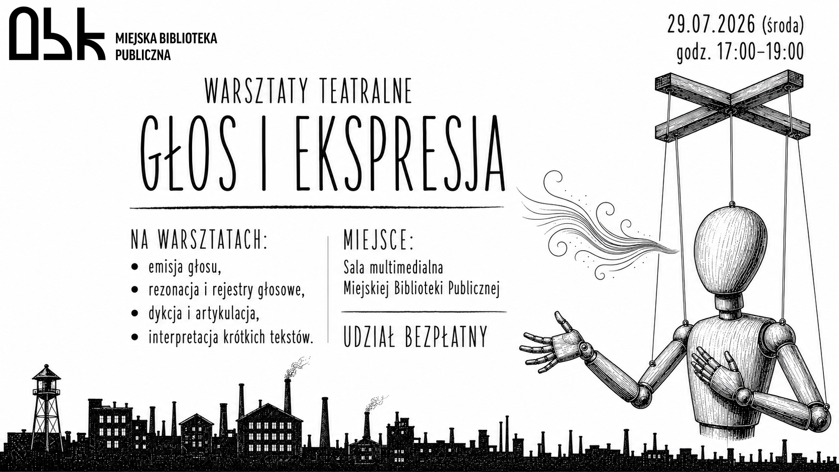 wydarzenie: Głos i ekspresja- warsztaty teatralne
