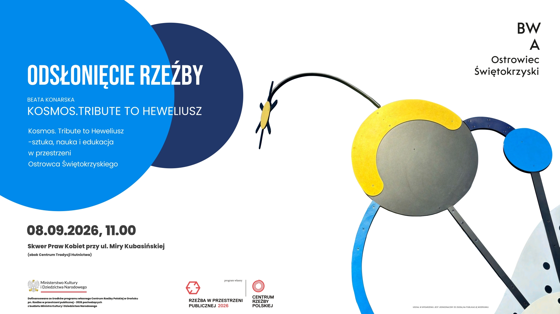 wydarzenie: Kosmos. Tribute to Heweliusz – odsłonięcie rzeźby