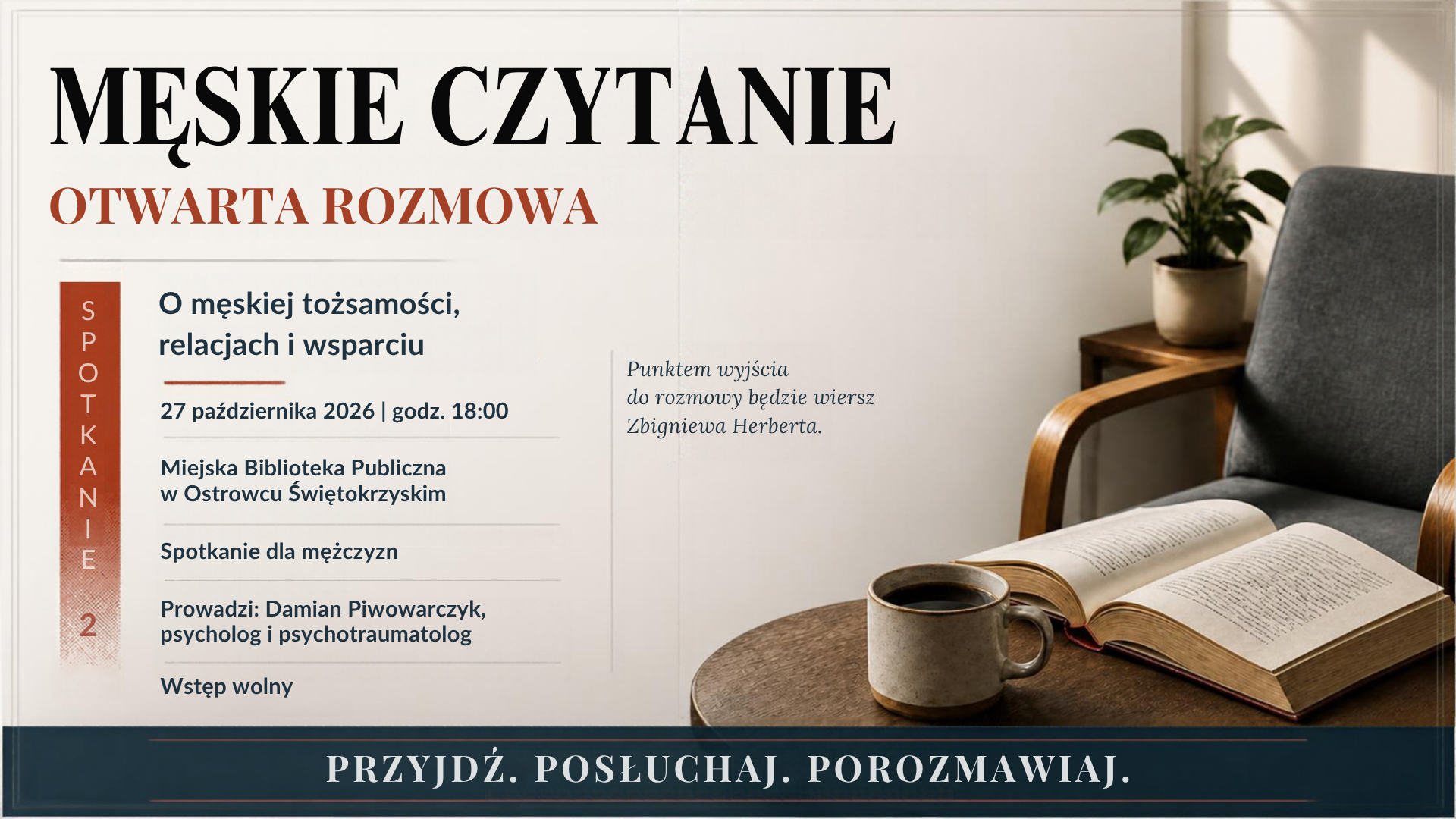 wydarzenie: Męskie Czytanie – O męskości bez schematów