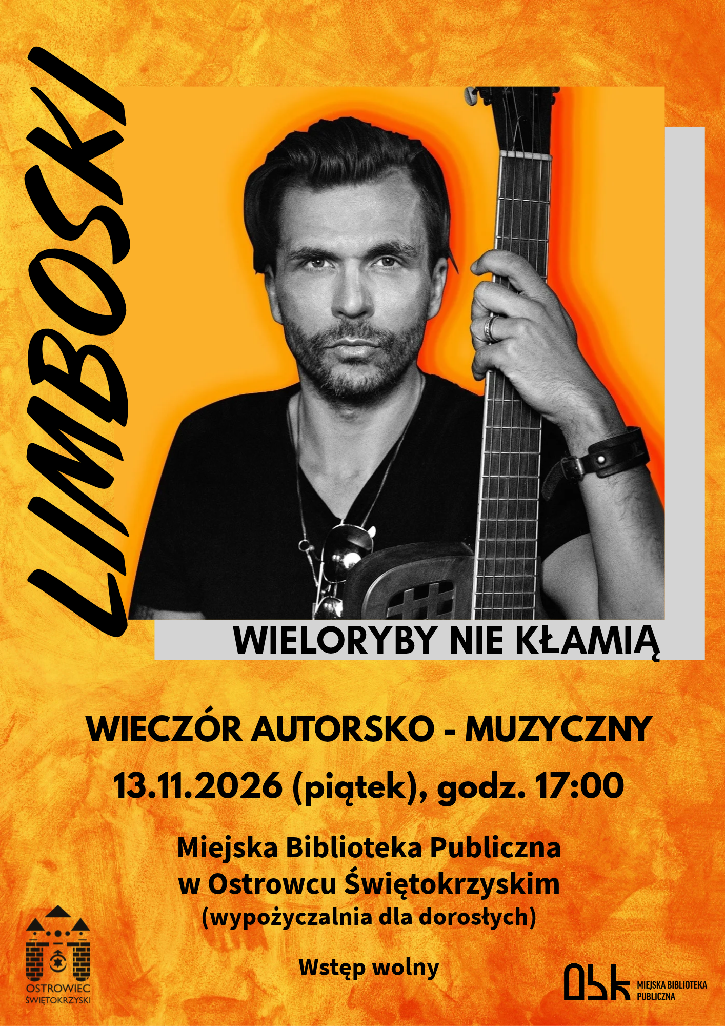 wydarzenie: Michał Limboski – „Wieloryby nie kłamią. Eseje fantastyczne” - spotkanie autorskie z koncertem recitalowym