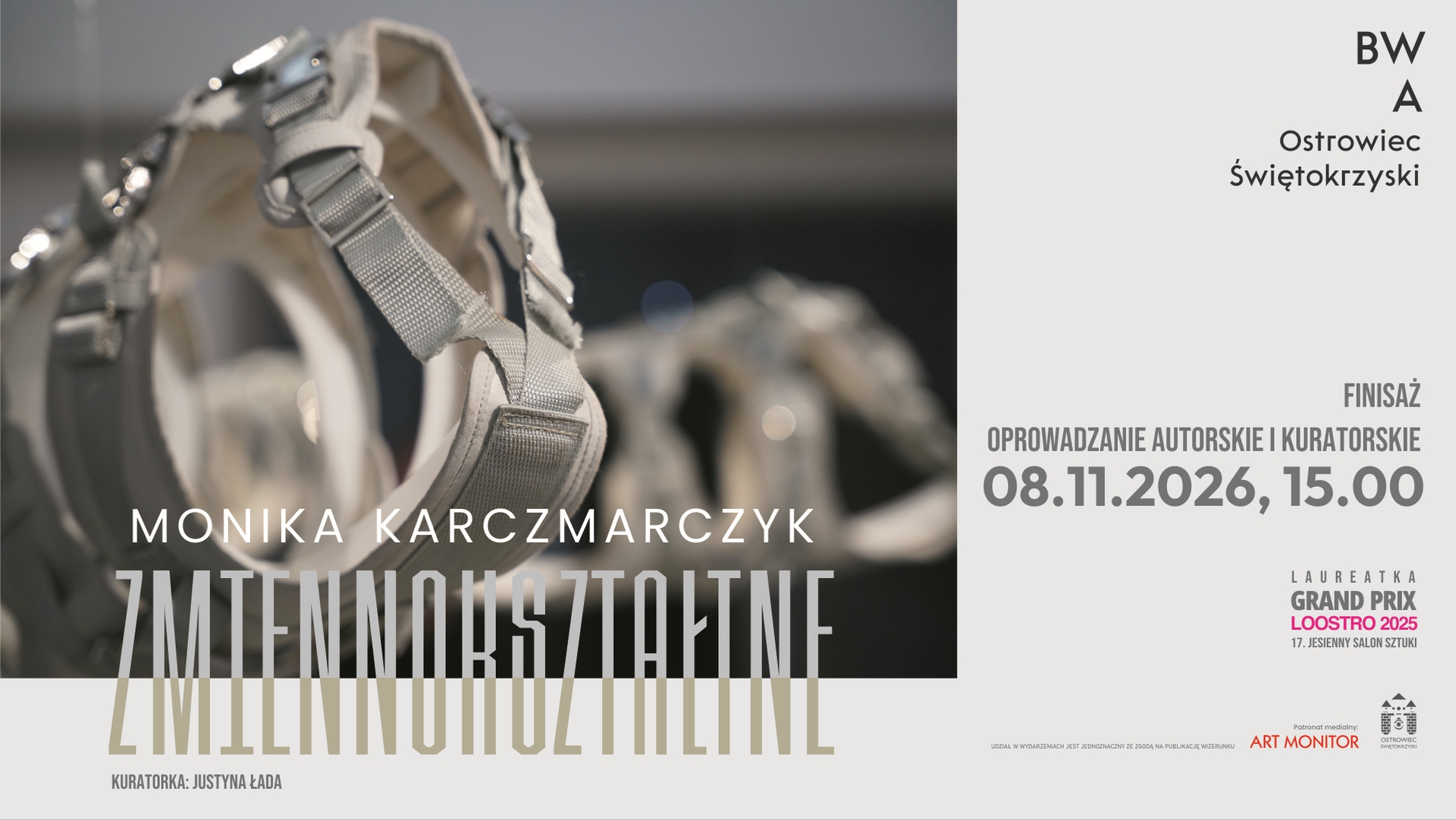 wydarzenie: Oprowadzanie autorskie i kuratorskie po wystawie „Zmiennokształtne” Moniki Karczmarczyk